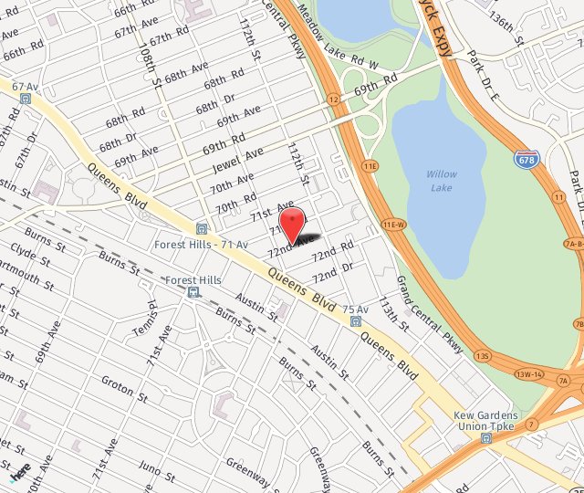 Location Map: 110-11 72nd Avenue Forest Hills, NY 11375